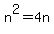 n%5E2+=+4n
