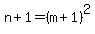 n+%2B+1+=+%28m%2B1%29%5E2