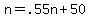 n+=+.55n+%2B+50