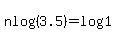 nlog%283.5%29+=+log%281%29