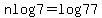 nlog7=log77