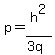 p=h%5E2%2F%283q%29