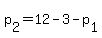 p[2]=12-3-p[1]