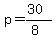 p+=+%2830%29%2F%288%29
