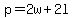 p+=+2w+%2B+2l
