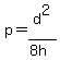 p+=+d%5E2%2F%288h%29
