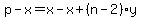 p+-+x+=+x+-+x+%2B+%28n-2%29y
