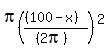 pi%28%28%28100-x%29%29%2F%28%282pi%29%29%29%5E2