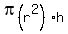 pi(r^2)h
