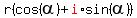 r%28cos%28alpha%29+%2B+red%28i%29%2Asin%28alpha%29%29