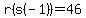 r(s(-1))=46
