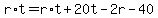 r%2At+=+r%2At+%2B+20t+-+2r+-+40