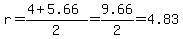 r=%284%2B5.66%29%2F2=9.66%2F2=4.83