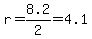 r=8.2%2F2=4.1
