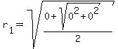 r%5B1%5D+=+sqrt%28%280+%2B+sqrt%280%5E2+%2B+0%5E2%29%29%2F2%29