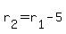 r[2] = r[1]-5