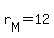 r%5BM%5D+=+12