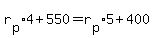 r%5Bp%5D%2A4+%2B+550+=+r%5Bp%5D%2A5+%2B+400