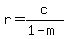 r+=+c%2F%281-m%29