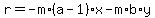 r+=+-m%2A%28a-1%29%2Ax+-+m%2Ab%2Ay