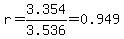 r=3.354%2F3.536=0.949