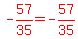 red%28-57%2F35=-57%2F35%29