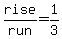 rise/run=1/3