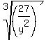 root%283%2C%2827%2Fy%5E2%29%29