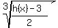 root%283%2C%28h%28x%29-3%29%2F2%29