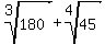 root%283%2C180%29%2B+root+%284%2C+45+%29