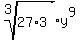 root%283%2C27%2A3%29y%5E9