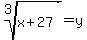 root%283%2Cx%2B27%29=y