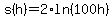 s%28h%29=2%2Aln%28100h%29