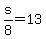 s%2F8=13