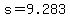 s=9.283