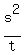 s^2/t