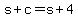 s+%2B+c+=+s+%2B+4