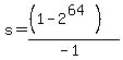 s+=+%28%281-2%5E%2864%29%29%29%2F%28-1%29