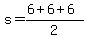s = (6+6+6)/2