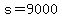 s = 9000