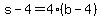 s-4=4%28b-4%29