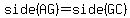 side(AG)=side(GC)