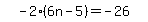 simplify_cartoon%28+-2%2A%286n-5%29=-26+%29