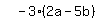 simplify_cartoon%28+-3%2A%282a-5b%29+%29