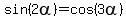 sin%282alpha%29+=+cos%283alpha%29