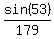 sin(53)/179