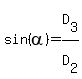 sin(alpha)=D[3]/D[2]