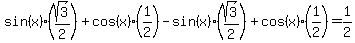 sin%28x%29%28sqrt%283%29%2F2%29%2Bcos%28x%29%281%2F2%29-sin%28x%29%28sqrt%283%29%2F2%29%2Bcos%28x%29%281%2F2%29=1%2F2