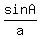 sinA%2Fa