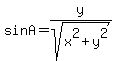 sinA=y/sqrt(x^2+y^2)